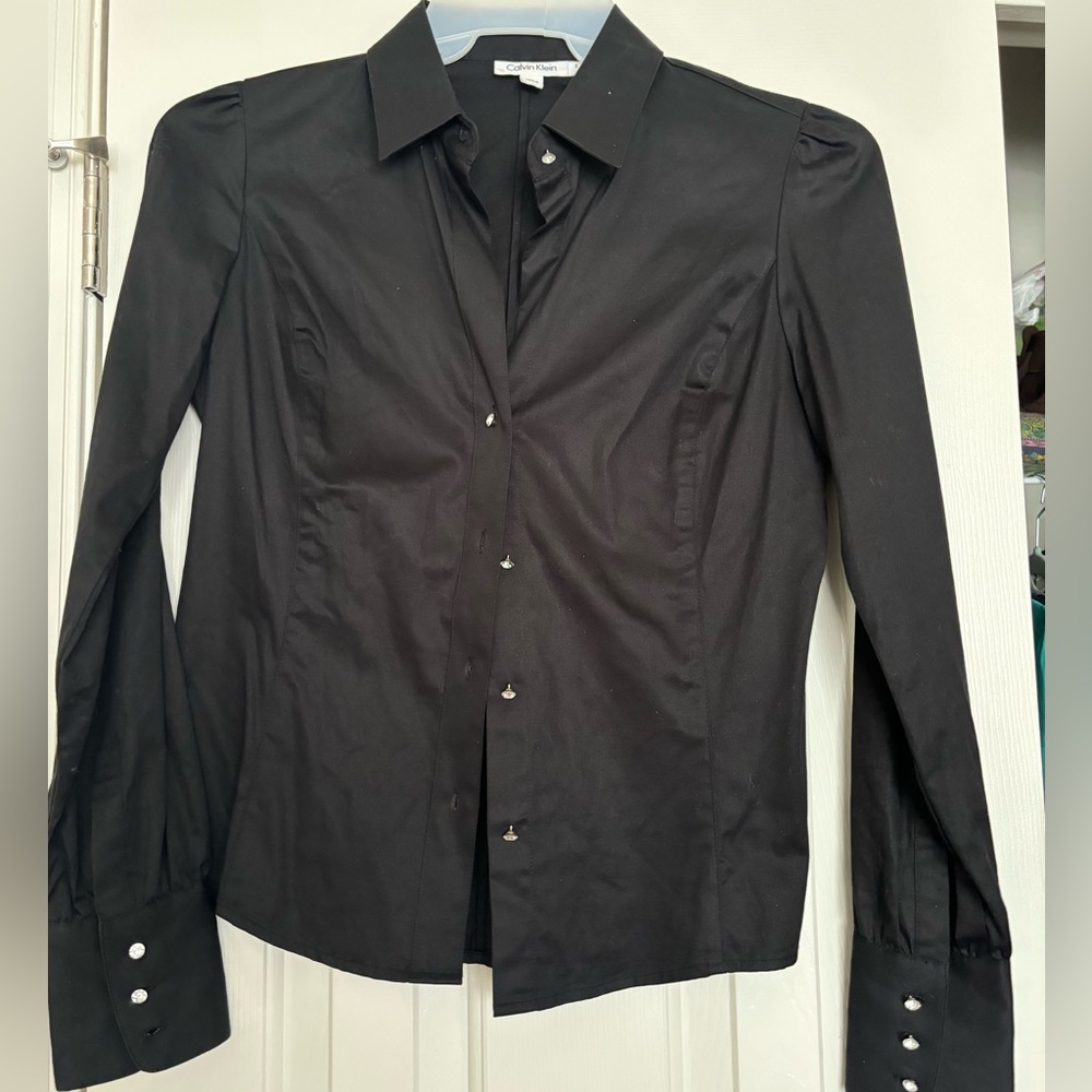 Calvin Klein diamond button down dress shirt